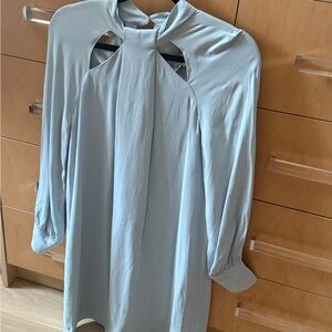 Reiss Light Blue Long Sleeve Dress